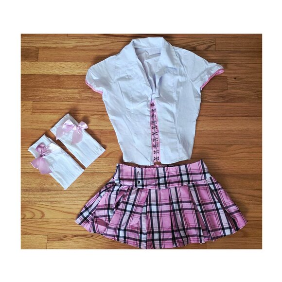 Leg Avenue Other - Leg Avenue School Girl Costume XS – Plaid Skirt & Crop Top – Halloween Cosplay